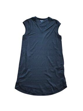 Athleta Sleeveless V-Neck Dress XS black Lightweight Stretch Athleisure